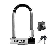 KRYPTONITE U-locks, Lucchetto Kryptolok Mini 7 Con Supporto Flexframe Unisex Adulto, Black Silver, Serie 2