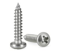 Krysay 10 viti per legno a testa piatta da 3/4 di pollice, con attacco Phillips, in acciaio inossidabile 304 (18-8), autofilettanti per legno, viti per lamiera (120 pezzi)