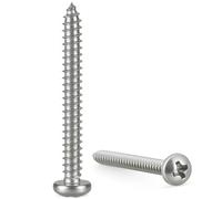 Krysay 12 viti per legno a testa cilindrica da 5 cm, con attacco Phillips, in acciaio inossidabile 304 (18-8), autofilettanti per legno, viti per lamiera (50 pezzi)