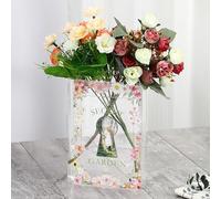 KRYSTHIA Vaso per libri in acrilico, vaso trasparente per fiori, vasi a forma di libro per tulipani, vasi unici per la decorazione della casa, regalo per amanti dei libri per ufficio, soggiorno