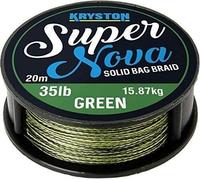 KRYSTON SUPER NOVA SOLID BAG BRAID GREEN 20MT 35LB CARPFISHING TERMINALE A1298