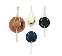 Krytavo 3 Arazzi Intessuti Porta da Cowboy Porta Cappelli in Stile Bohémien Intrecciato A Mano, Regolabile per Decorazioni da Parete, Adatto per Organizer per Cappelli A Larga