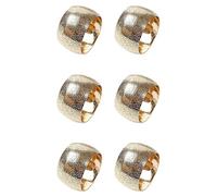 Krytavo 6 Pz Portatovaglioli in Metallo Dorato Eleganti Anelli Portatovaglioli per Matrimonio, Perfetti per Decorazioni da Tavola, Celebrazioni, Feste