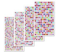 Kryzulax 1792 Pezzi Strass Adesivi,4 Fogli Strass Termoadesivi,Brillantini Viso per Decorazioni per Unghie e Fai da te Creativo(Colorito)