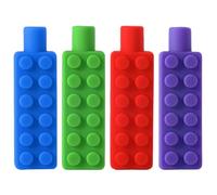 Kryzulax Chew Pencil,Set di 4 Topper per Matite Masticabili,Topper Per Matite Sensoriali Colorate,giocattolo masticabile,per ragazzi, ragazze, bambini con autismo,ADHD(4 Colori)