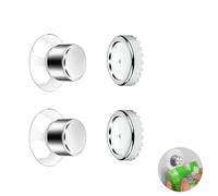 Kryzulax Set di 2 Portasapone Magnetico a Ventosa,Supporto per Sapone da Parete,Acciaio Iinossidabile,Senza forare,Si attaccano Facilmente a Tutte Le superfici,per Bagno e Cucina