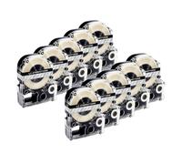 KRZkwA 10pcs 12mm SS12KW Etichetta nastro compatibile con stampanti per etichette in serie LW tra cui LW-300 LW-400 LW-600P LW-700 LW-700P(White on Clear)