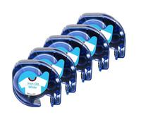 KRZkwA Tape etichetta in tessuto da 12 mm compatibile con la stampante LT100H LT100T Etichetta con 18769 18773 18777 TASSE MODELLA 5PK(Blue on White)