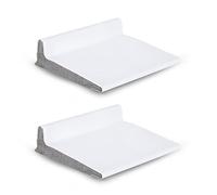 KS Hardware Guarnizione angolare superiore per porta, pinne rialzate dietro le intemperie per sigillare le lacune sulla porta, bianco, confezione da 2