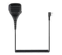 KS K-STORM Walkie Talkie Microfono altoparlante portatile, altoparlante da spalla microfono compatibile con radio bidirezionale Kenwood a 2 pin