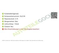 KS KOLBENSCHMIDT MS 2805 a 0.75 principale cuscinetto | Compatibile con: NISSAN CABSTAR, INTERSTAR Bus, INTERSTAR Kasten, INTERSTAR Pritsche/Fahrgestell, NT400 CABSTAR