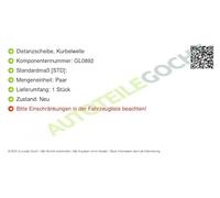 KS KOLBENSCHMIDT TW per 1168 a STD Disco di avviamento, albero motore