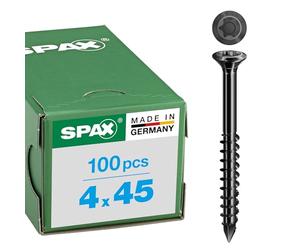 KS Tools 0467040400453 - Vite per facciata, 4 x 45 mm, 100 pezzi, filettatura parziale, testa svasata extra piccola, T-STAR plus T15, punta CUT, in acciaio inox A2 BLAX