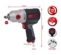 KS Tools Monster di Alta Prestazione Avvitatore ad Aria 1690Nm 515.1095