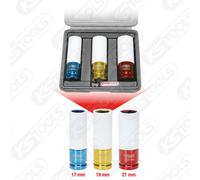 KS Tools 1/2 " Cerchi IN Lega Kraft-Stecknuss-Set 3-tlg Schlagschrauber-Nuss