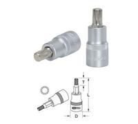 KS Tools 1/2" Chiave A Bussole Per Viti A Moltiplicatore (XZN®), Corto