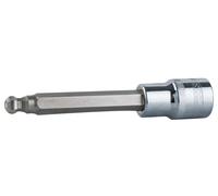 KS TOOLS 1/2" CHROMEplus bit esagono incassato, testa sferica, lungo, 6 mm