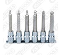 KS Tools 1/2 " Chromeplus Portapunte Innen6kant, Sfera 6-tlg.lang, 5-12mm