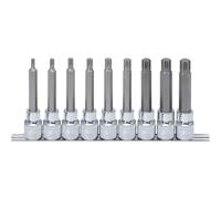 KS Tools 1/2 " Chromeplus Ribe-Bit-Stecknuss-Satz, Lungo, 9-tlg M5-M14