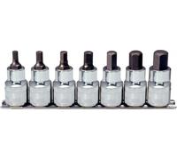 Ks tools 1/2 " Chromeplus Set Bit Socket Interno Esagonale, 7-tlg. 5-14mm, Corto