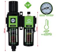 KS Tools 1/2 " Concorso Druckluft-Wartungseinheit, Nebbie di Olio Lubrificatore