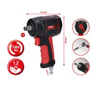 KS Tools 1/2 " Il Minidevil Hochleistungs-Druckluft-Schlagschrauber, 515.1315