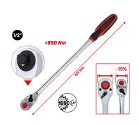 KS Tools 1/2 " Monster Chiave a Cricco, Lungo, 100 Dente , Estremi Sottile Testa