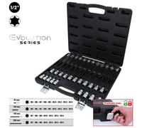 KS Tools 1/2 " Ribe Set Bit Socket, 32-tlg, Ribe -zylinderkopfschrauben