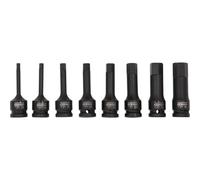 KS Tools 1/2 " Set Socket Virtù-bit, Lungo 8-tlg,Interno Esagonale,5-19mm