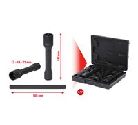 KS TOOLS 1/2 " Spiral-Profil-Kraft-Stecknuss-Satz, XL, 4-tlg, 17-21mm