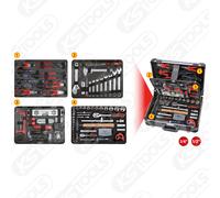 KS Tools 1/4 " + 1/2 " Set Strumenti, 127-tlg. Valigia Alluminio