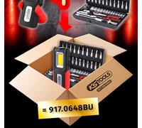 KS Tools 1/4 " insieme Zoccolo, 48-tlg + Ledmax Torcia Tascabile