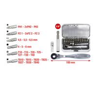 KS TOOLS 1/4 " Set di Punte Bit 31-tlg. Scatola Cricchetto Porta Torx 918.4600