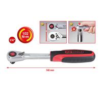 KS Tools Cricchetto reversibile 1/4" SlimPOWER, 72 denti Quantità:1