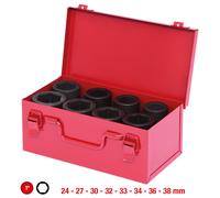KS TOOLS 1 " Esagonali Kraft insieme Zoccolo Lungo 8tlg. Chiave a Bussola