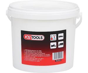 KS Tools 100.4010 Pasta p.il montaggio pneumatici,secchio da 5kg,bianco | Per il montaggio e lo smontaggio di pneumatici in gomma su cerchi in acciaio, metallo leggero e plastica, automobili