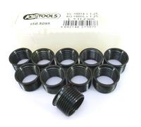 KS TOOLS 10X Dado Di Filettatura Con Flangia L=11,2Mm, IG=M14X1,25/AG=M16X1,25