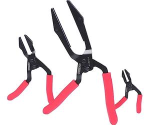 KS Tools 115.5010 Kit pinza di serraggio continua, flessibile, piegata, 3 pz