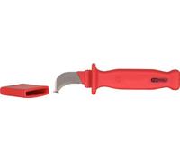 KS Tools Tagliacavi isolato lama a uncino e manico sicurezza in plastica, 200mm Quantità:1