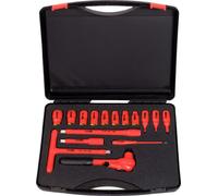 KS Tools 117.1860 Serie di Chiavi a Bussola Isolate, 16 Pezzi, 1/2"