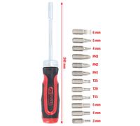 KS Tools 12 IN 1 Ratschen-Bit-Schraubendreher Con Funzione Sonaglio, Magnetico
