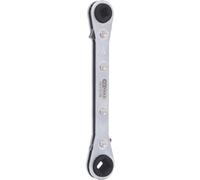 KS Tools 130.0122 Chiave a Cricco per Condizionatori 4 in 1.Reversibile liquet réversible 4 en 1 pour climatisation, chrome vanadium