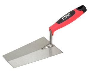 KS Tools 144.0222 Cazzuola per Stuccatura, 180 mm, a Punta Squadrata, Impugnatura Bi-Componente