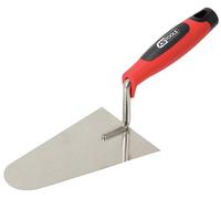 KS Tools 144.0313 Cazzuola per Stuccatura in Acciaio Inox, 200 mm, Tondo, Impugnatura Bi-Componente