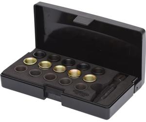 KS Tools 150.1280 Serie di Utensili per La Riparazione Della Filettatura di Candele, 16 Pezzi, Modulo 1/12