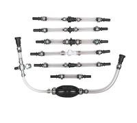 KS Tools 150.9030 Serie utensili di sfiato / pre-riempimento per motori diesel, 7 pz