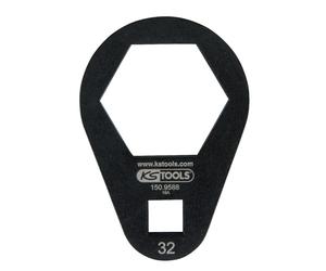 KS Tools 150.9588 3/8" Chiave poligonale a innesto, extra piatta, 32 mm