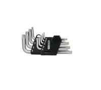 KS TOOLS 151.2260 - Set di 9 chiavi maschi Torx perforate corte - Kit di riparazione pratico e facile da usare - Utensili per fai da te e professionisti