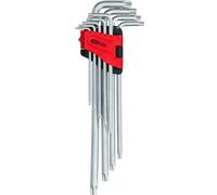 KS Tools 151.4550 Set chiavi maschio Torx piegata, extra lunga, 9 pz