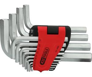 KS Tools 151.4600 Serie di chiavi maschio esagonali piegate in supporto a clip,14pz.1/16"-3/4"